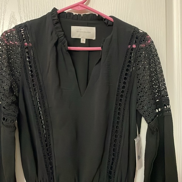 NWT Revolve BROCHU WALKER Rebekah DRESS Size XS black onyx - Picture 2 of 7